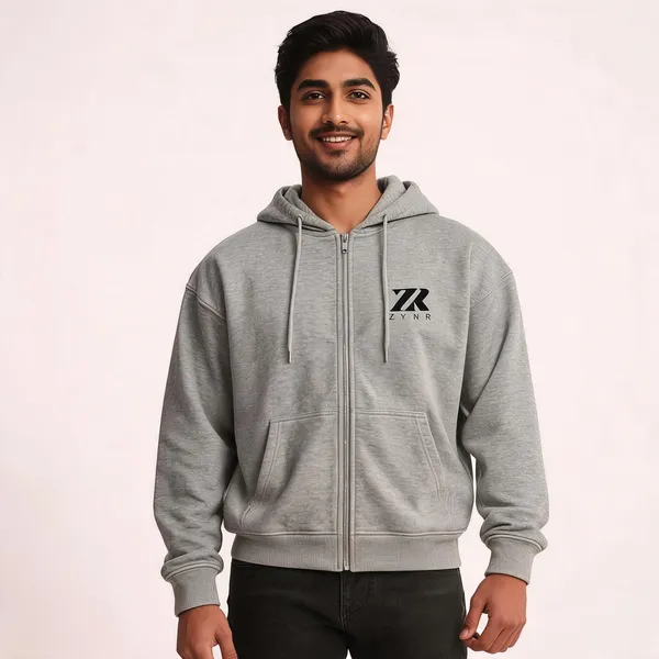 Grey_Cotton_Oversized_Zip-Up_Hoodie_For_Unisex