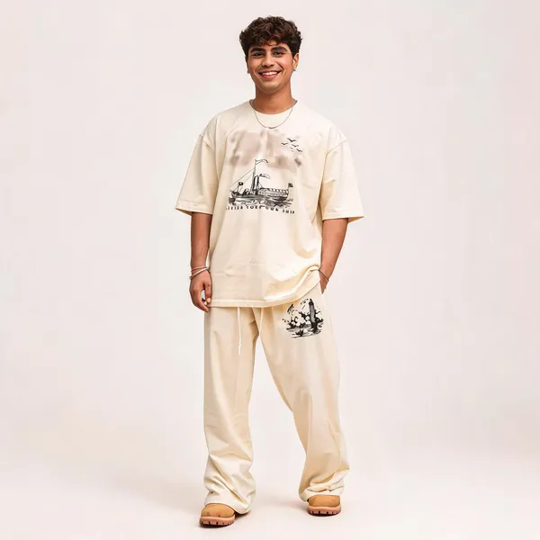 Cream_Cotton_Oversized_Graphic_Print_Co-Ord_Set_For_Men