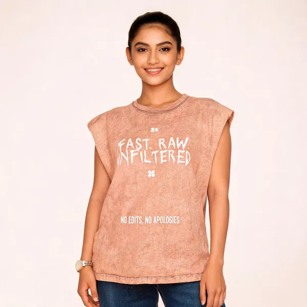 Peach_Cotton_Acid_Wash_Oversized_Sleeveless_T-Shirt_For_Unisex