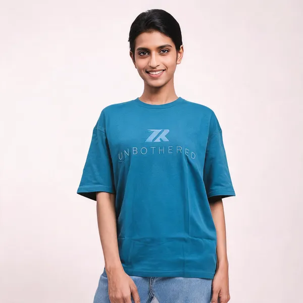 Teal_Cotton_Oversized_Printed_T-Shirt_For_Unisex
