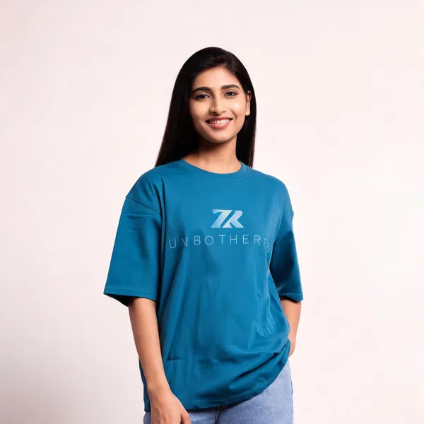 Teal_Cotton_Oversized_Printed_T-Shirt_For_Unisex