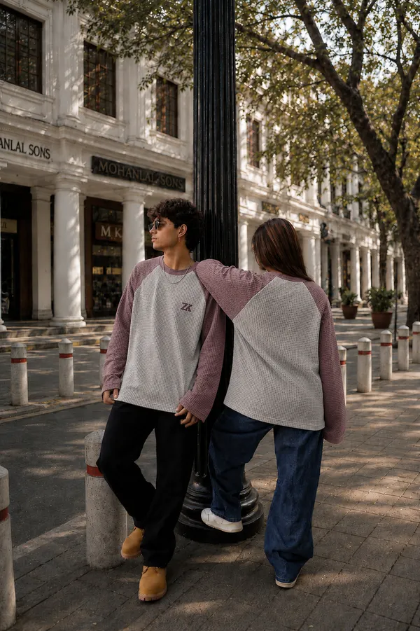 Grey_And_Mauve_Cotton_Raglan_Full_Sleeve_T-Shirt_For_Unisex