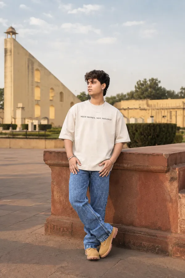 Beige_Cotton_Oversized_Printed_T-Shirt_For_Unisex