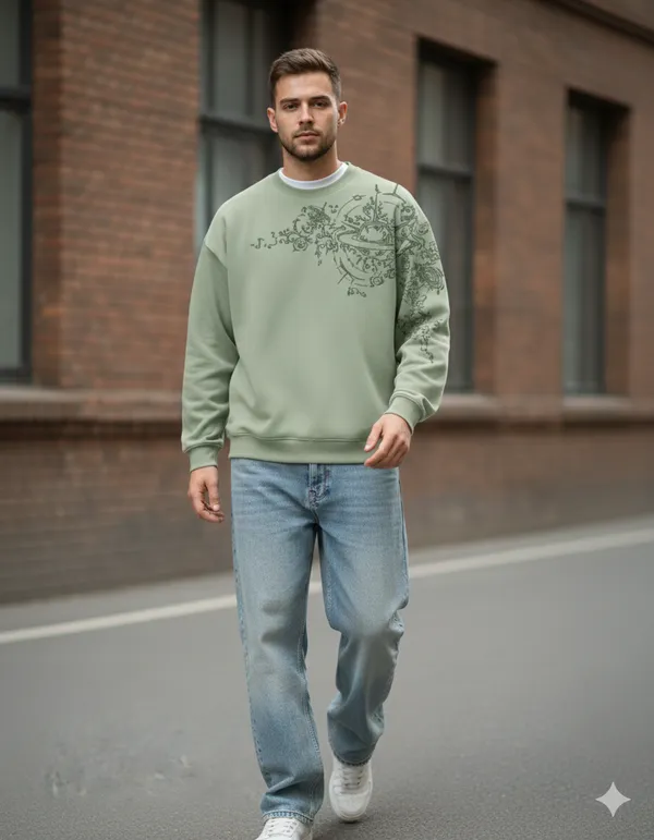 Sage_Green_Cotton_Oversized_Printed_Sweatshirt_For_Unisex