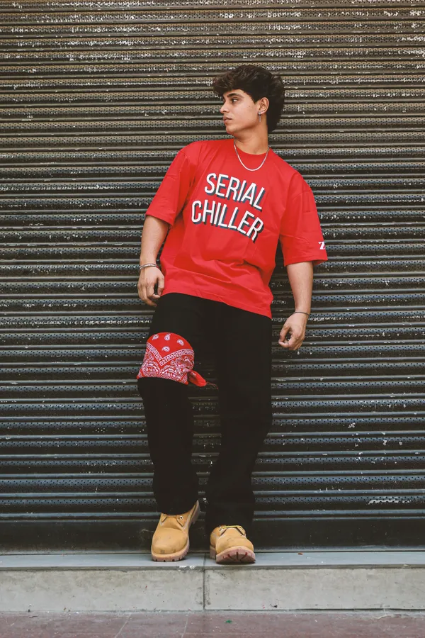 Red_Cotton_Oversized_Serial_Chiller_Print_T-Shirt_For_Unisex