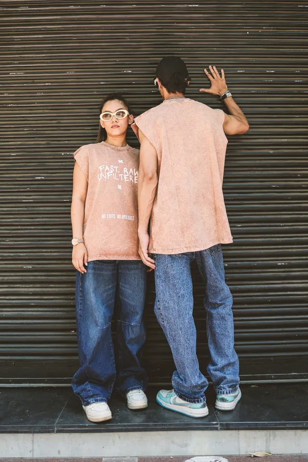 Peach_Cotton_Acid_Wash_Oversized_Sleeveless_T-Shirt_For_Unisex