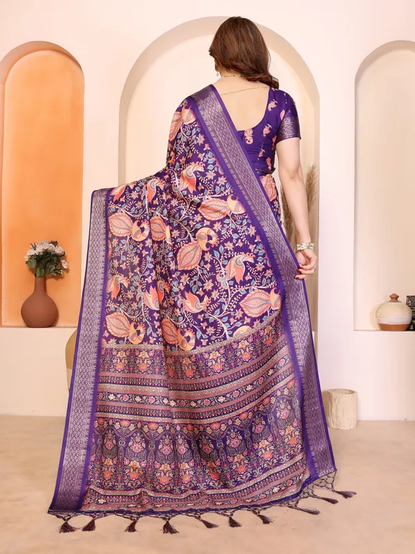 Purple_Cotton_Silk_Floral_Paisley_Printed_Saree_With_Blouse_Piece_For_Women