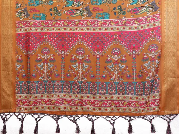 Mustard_Cotton_Silk_Traditional_Printed_Zari_Border_Saree_For_Women