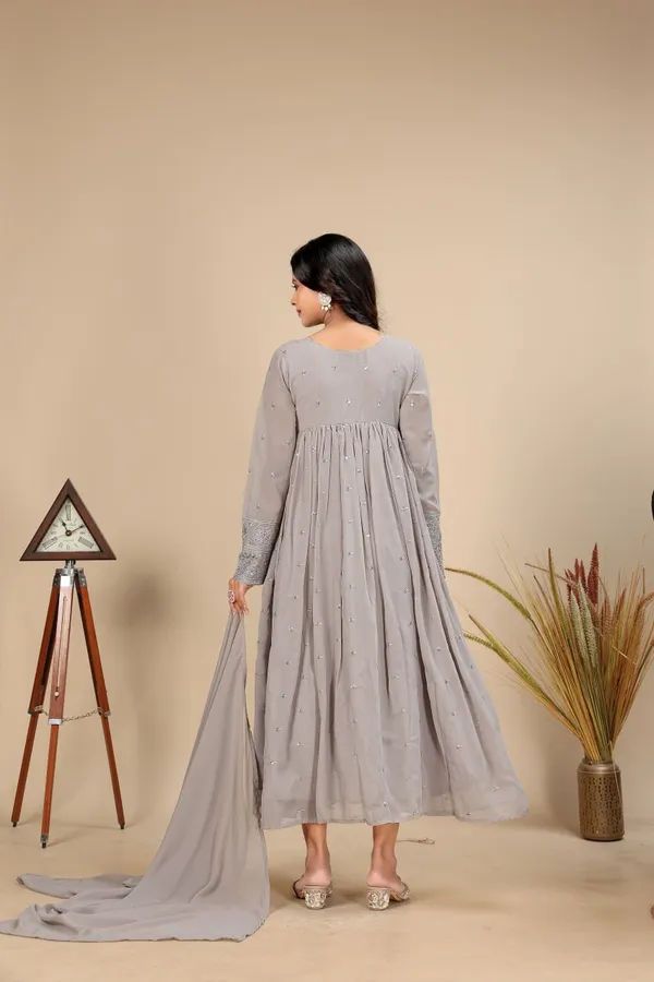 Grey_Faux_Georgette_Embellished_Anarkali_Suit_For_Women