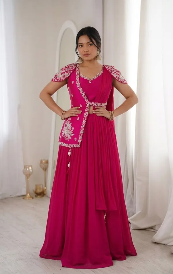 Magenta_Chinon_Flared_Embroidered_Lehenga_Choli_For_Women