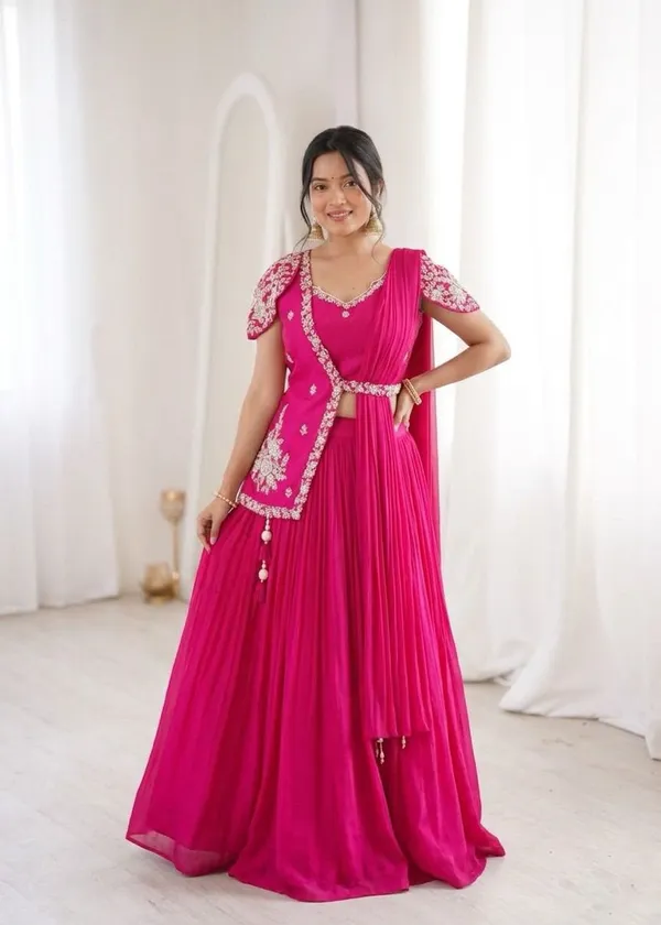 Magenta_Chinon_Flared_Embroidered_Lehenga_Choli_For_Women