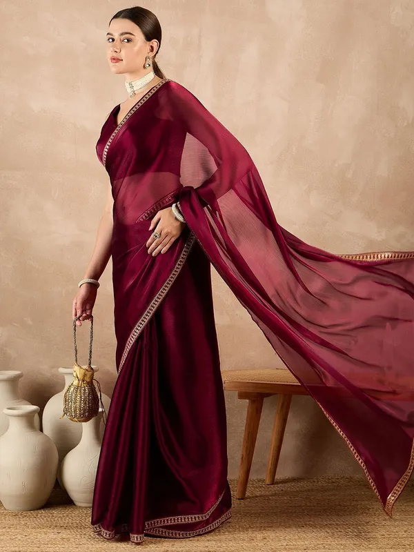 Maroon_Rangoli_Embroidered_Saree_With_Blouse_Piece_For_Women