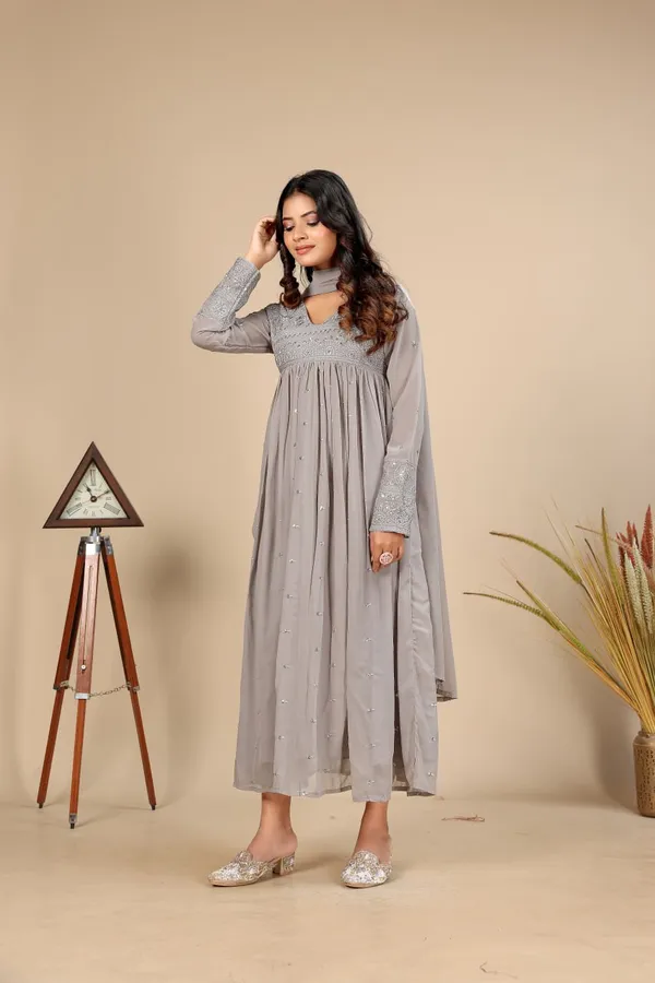 Grey_Faux_Georgette_Embellished_Anarkali_Suit_For_Women
