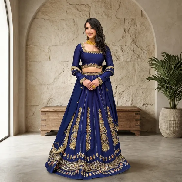 Navy_Blue_Chinon_Flared_Embroidered_Lehenga_Choli_For_Women
