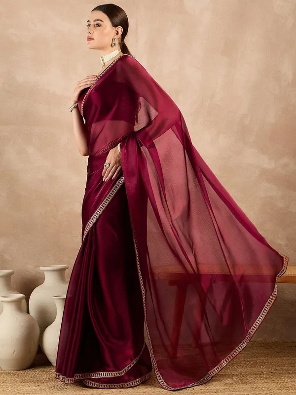 Maroon_Rangoli_Embroidered_Saree_With_Blouse_Piece_For_Women