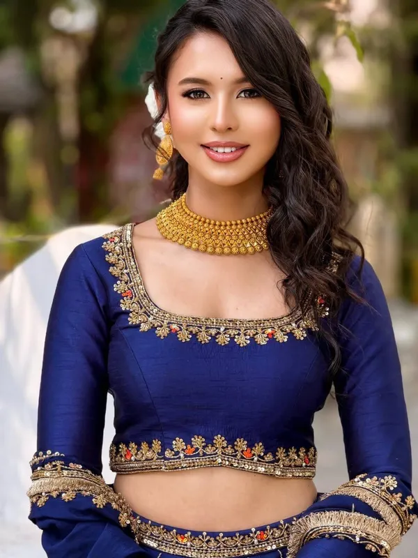 Navy_Blue_Chinon_Flared_Embroidered_Lehenga_Choli_For_Women