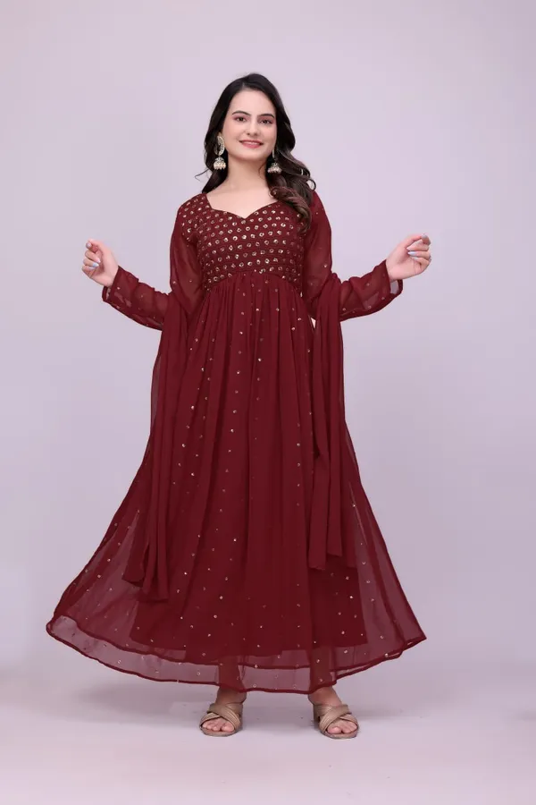Maroon_Faux_Georgette_Flared_Anarkali_Kurta_For_Women