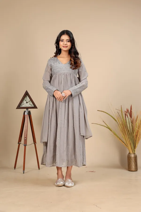 Grey_Faux_Georgette_Embellished_Anarkali_Suit_For_Women