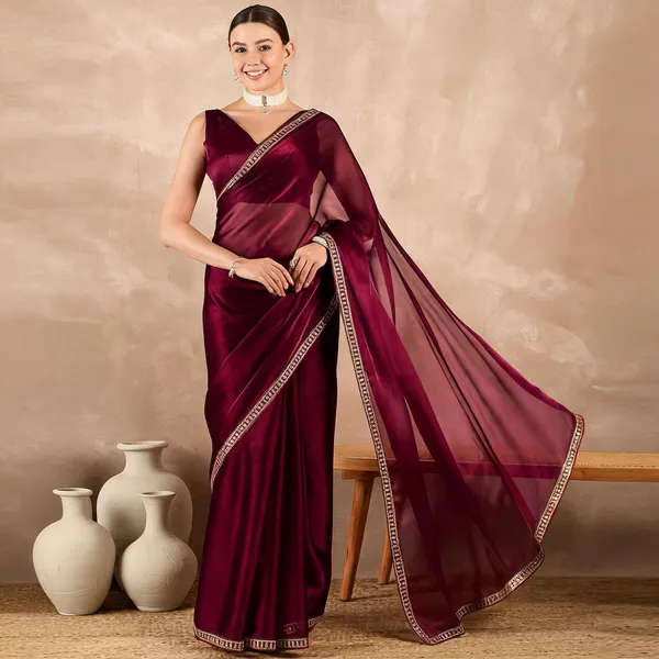 Maroon_Rangoli_Embroidered_Saree_With_Blouse_Piece_For_Women