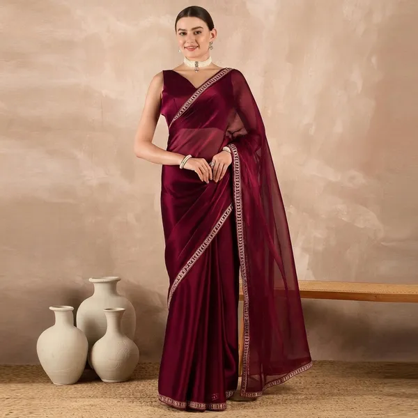 Maroon_Rangoli_Embroidered_Saree_With_Blouse_Piece_For_Women
