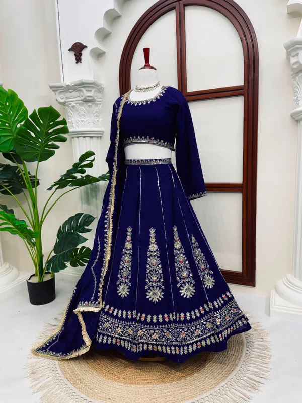 Navy_Blue_Chinon_Flared_Embroidered_Lehenga_Choli_For_Women