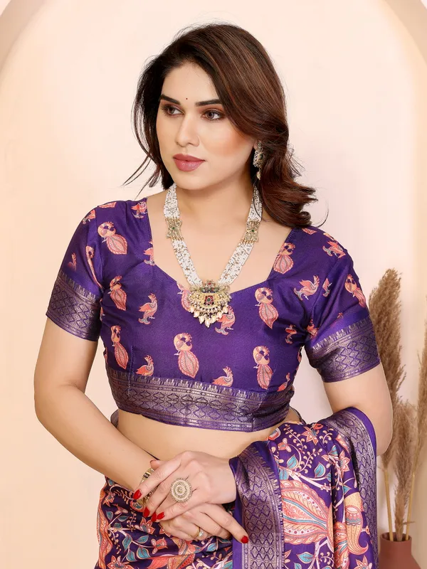 Purple_Cotton_Silk_Floral_Paisley_Printed_Saree_With_Blouse_Piece_For_Women