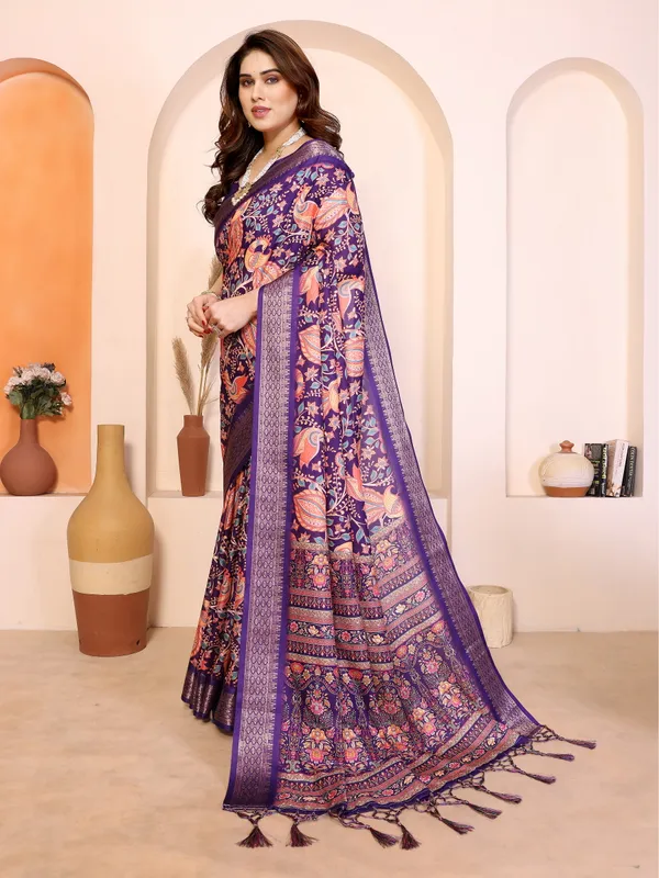 Purple_Cotton_Silk_Floral_Paisley_Printed_Saree_With_Blouse_Piece_For_Women