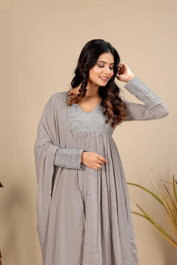 Grey_Faux_Georgette_Embellished_Anarkali_Suit_For_Women