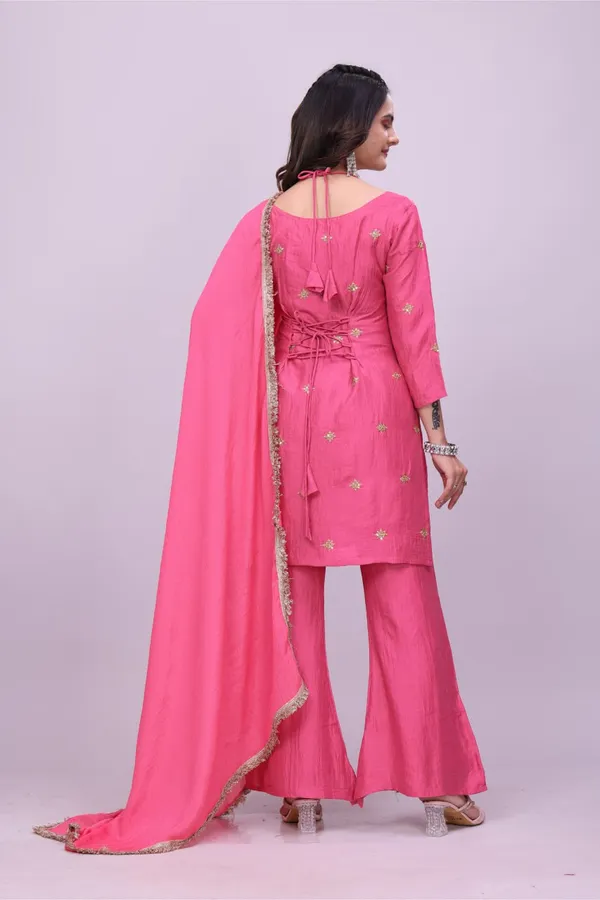 Pink_Vichitra_Silk_Embroidered_Kurta_Palazzo_Set_With_Dupatta_For_Women