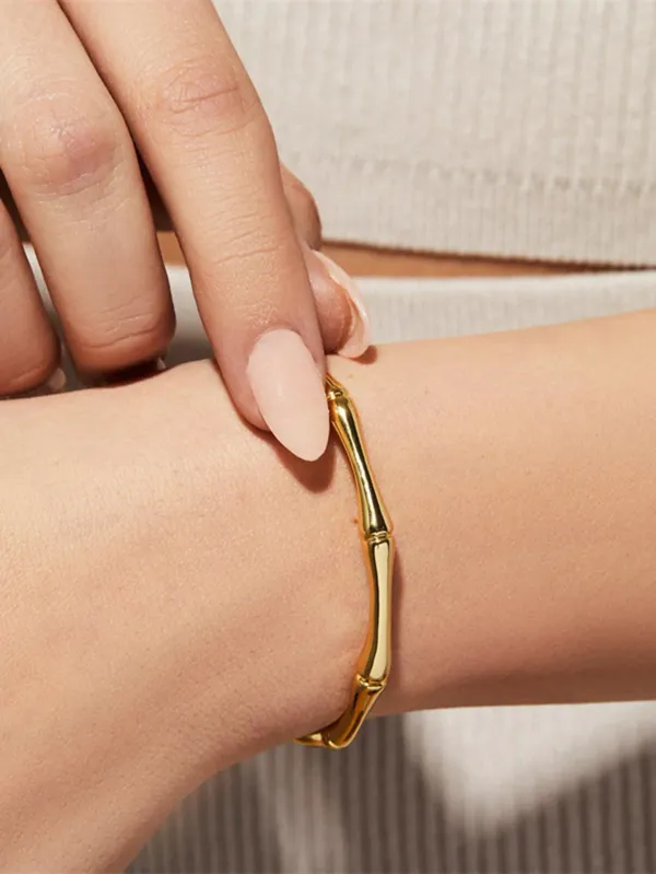 18K_Gold-Plated_Bamboo_Open_Cuff_Kada
