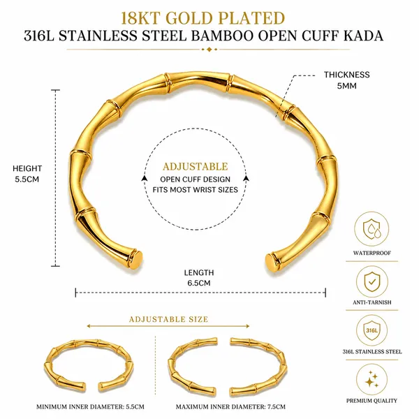 18K_Gold-Plated_Bamboo_Open_Cuff_Kada