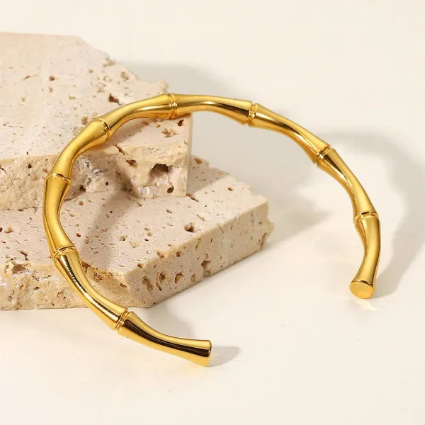 18K_Gold-Plated_Bamboo_Open_Cuff_Kada