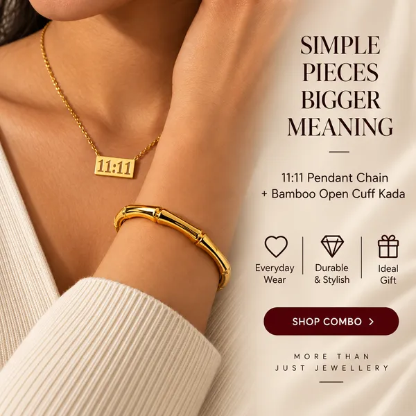 Golden_Harmony_11:11_Pendant_&_Bamboo_Cuff_Set