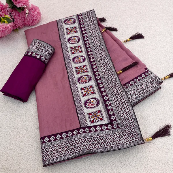 Mauve_Dola_Silk_Saree_With_Blouse_For_Women