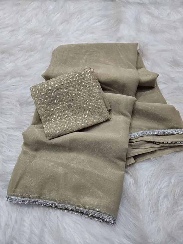 Taupe_Shimmer_Silk_Embellished_Saree_With_Blouse_For_Women