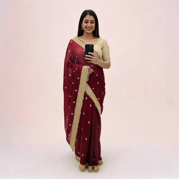 Maroon_Satin_Silk_Embroidered_Saree_With_Blouse_For_Women