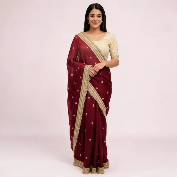Maroon_Satin_Silk_Embroidered_Saree_With_Blouse_For_Women