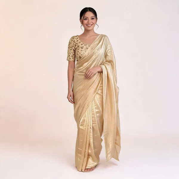 Champagne_Satin_Silk_Embroidered_Saree_With_Blouse_For_Women