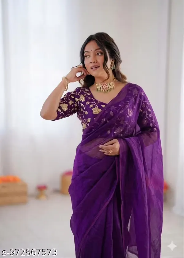 Purple_Satin_Silk_Embroidered_Saree_With_Blouse_For_Women