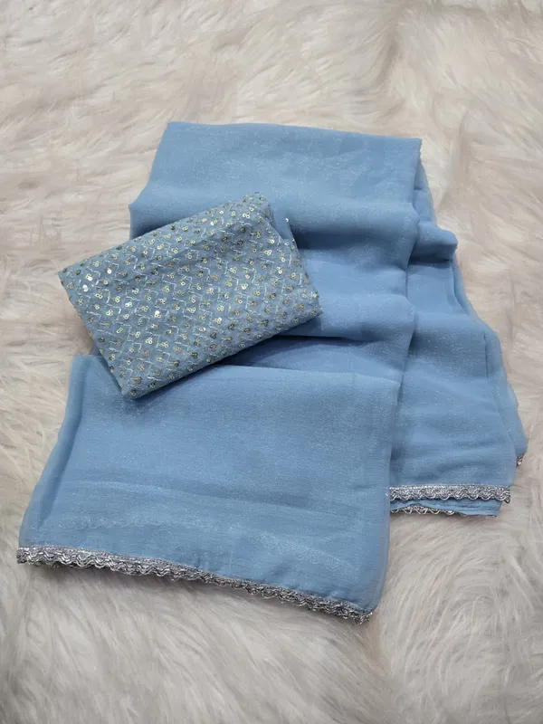 Blue_Shimmer_Silk_Embellished_Saree_With_Blouse_For_Women