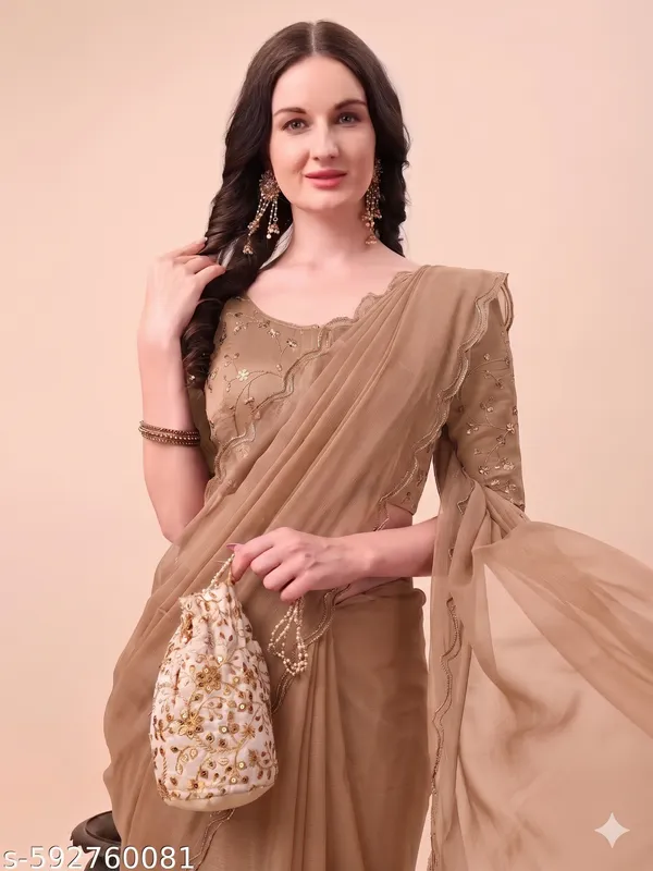 Beige_Shimmer_Silk_Embroidered_Saree_With_Blouse_For_Women