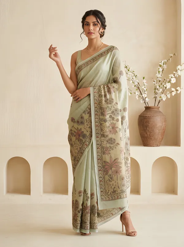 Green_Cotton_Saree_For_Women