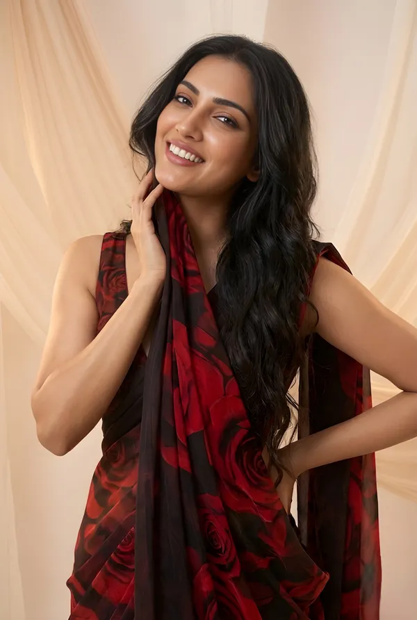 Red_And_Black_Cotton_Saree_For_Women