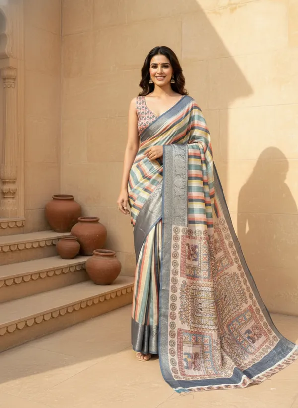 Sky_Blue_Cotton_Saree_For_Women