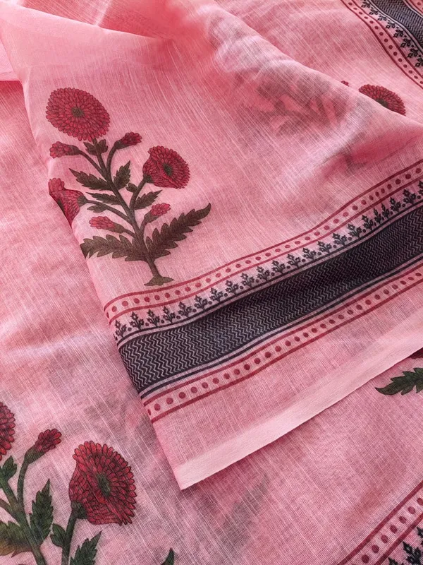 Peach_Cotton_Saree_For_Women