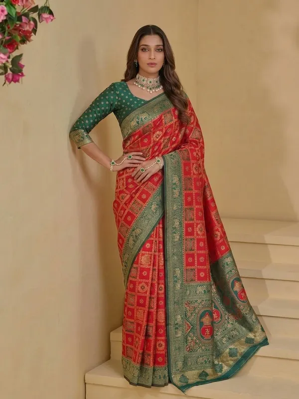 Red_Cotton_Saree_For_Women