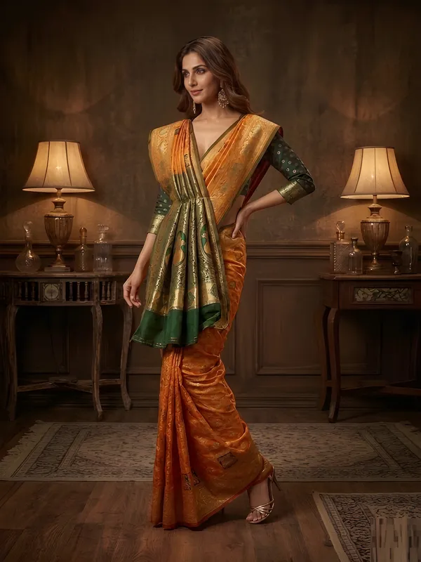 Yellow_Cotton_Saree_For_Women