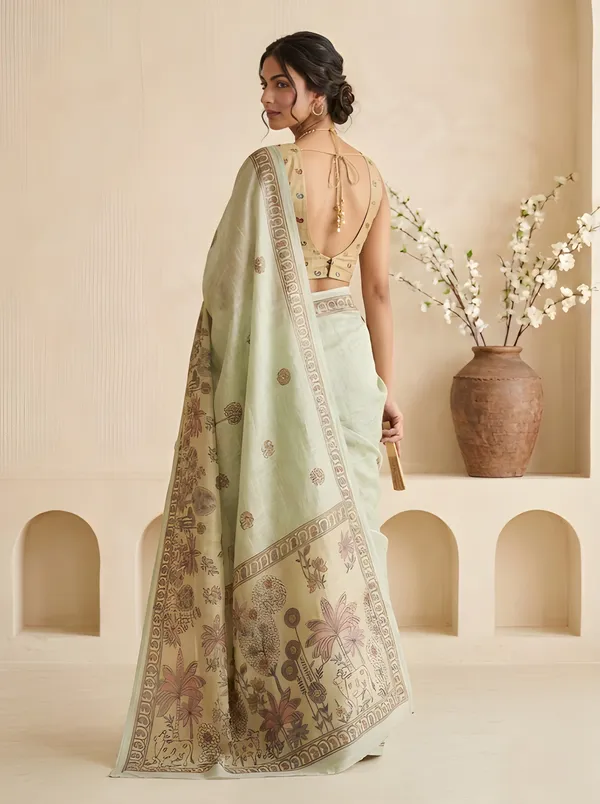 Green_Cotton_Saree_For_Women