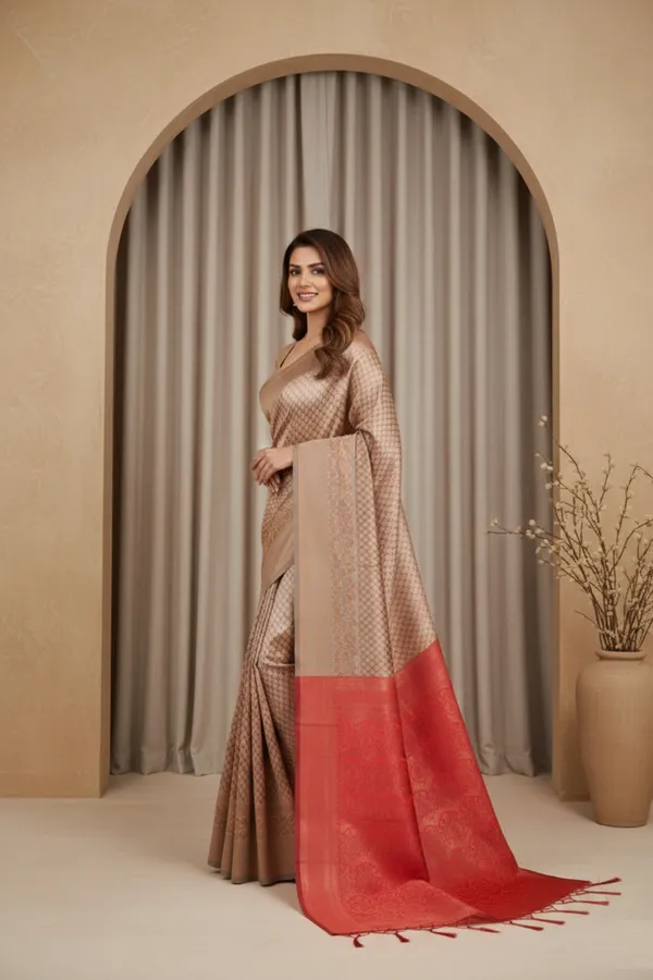 Pink_Silk_Blend_Saree_For_Women