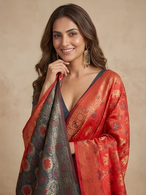 Orange_Cotton_Saree_For_Women